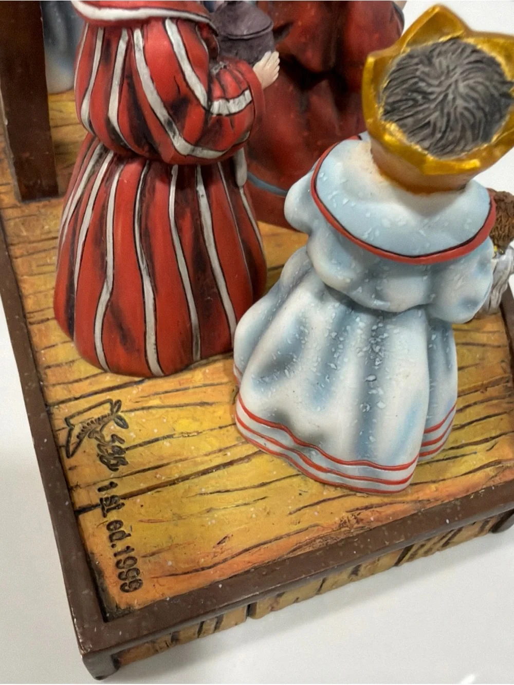 Holiday Nativity Figurine Set - Red, Blue, Brown